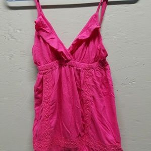 💝Billabong pink flowy tank top |adjustable straps